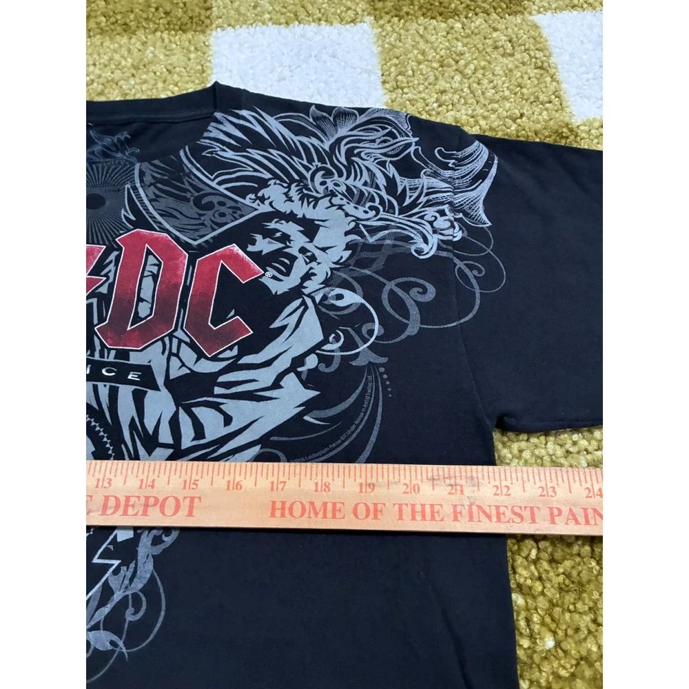 AC/DC Black Ice Graphic T-Shirt Chemistry Black Large 2008 Album Rock Tee - Picture 6 of 6
